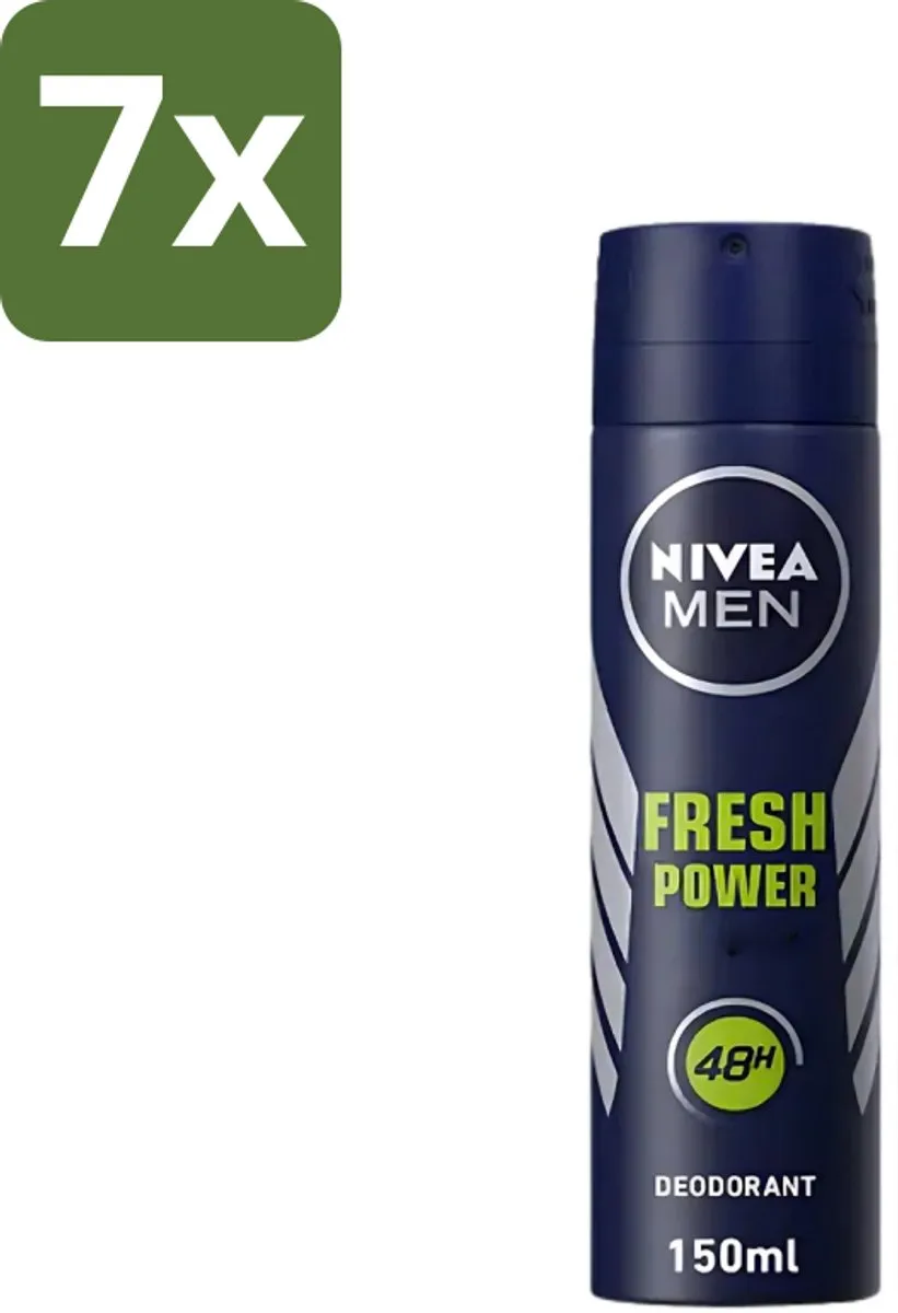 NIVEA Men Fresh Power Deodorant Spray 150ml - 7 Stuks