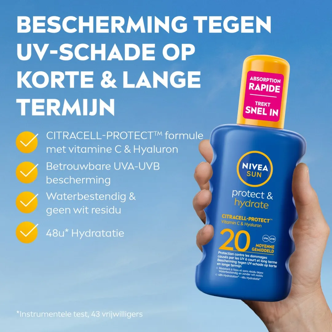 NIVEA SUN Protect & Hydrate Zonnebrandspray SPF 20 200ml