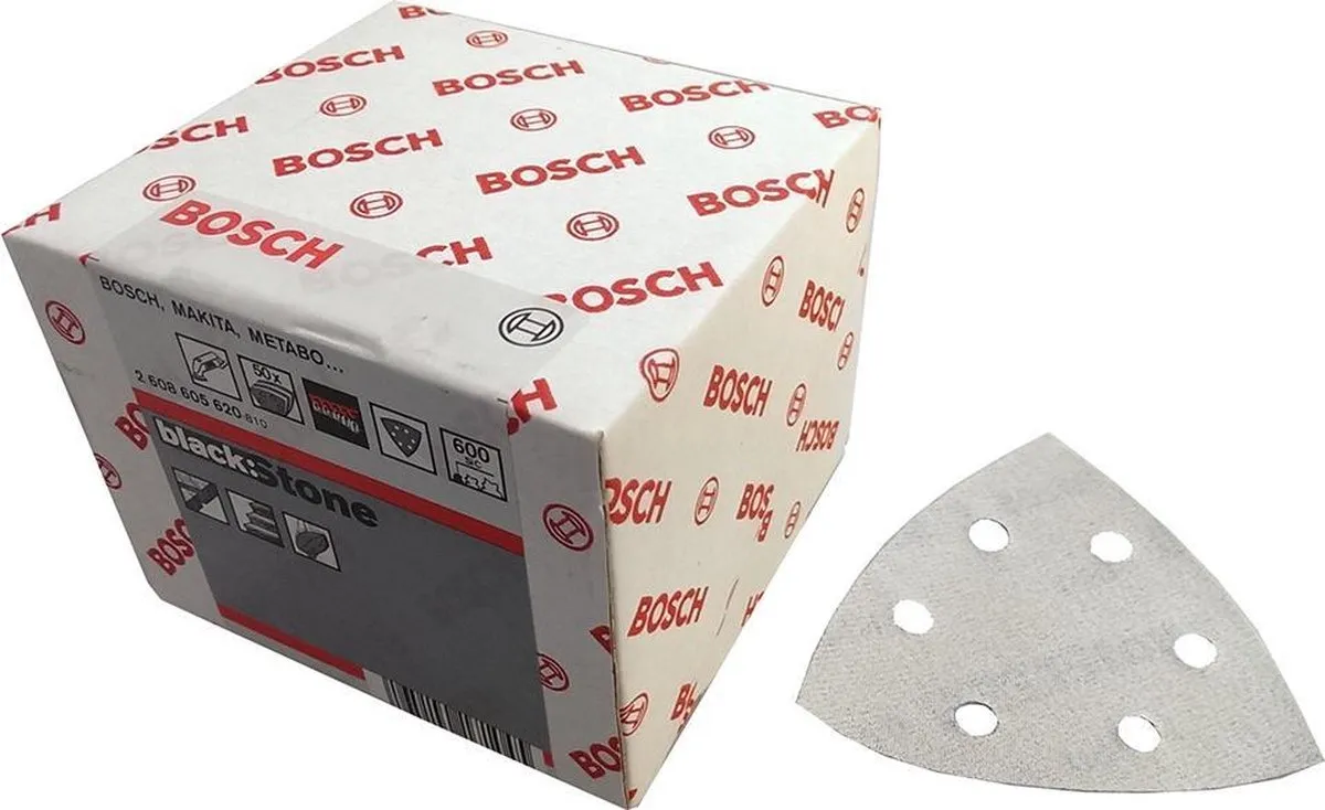 Bosch Schuurschijven Delta 93x93 Korrel 600 - 50 Stuks