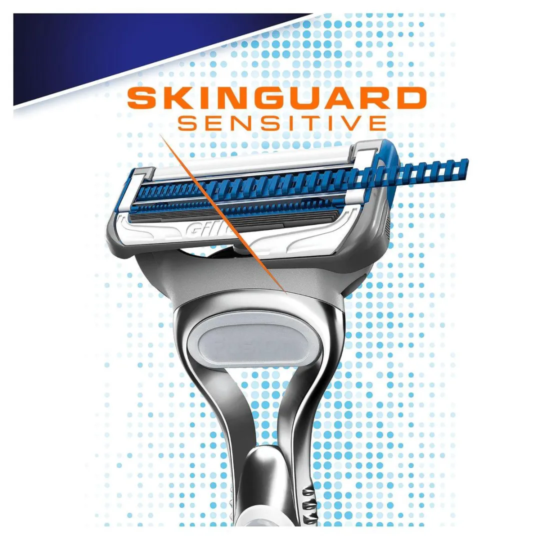 Gillette Skinguard Sensitive Scheermesjes 2-delig - 4 Stuks