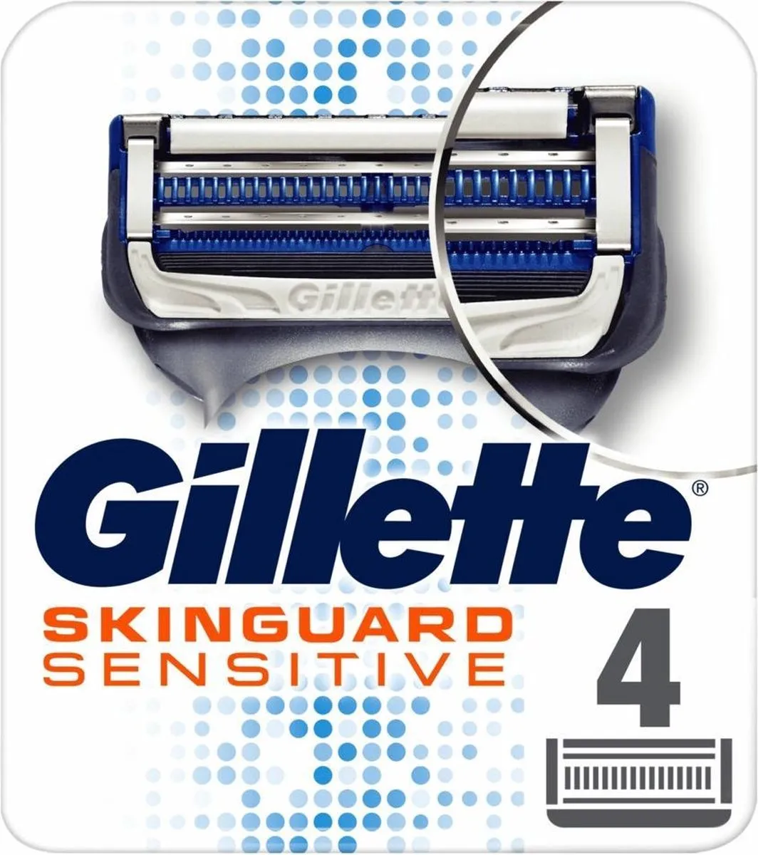 Gillette Skinguard Sensitive Scheermesjes 2-delig - 4 Stuks