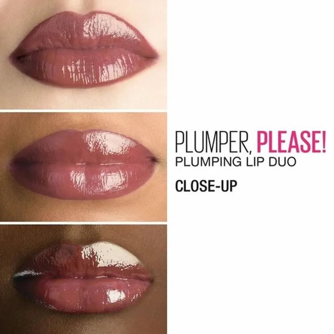 Maybelline Plumper, Please! Shaping Lip Duo 205 - 4ml - Roodbruin - afbeelding 6 van 6