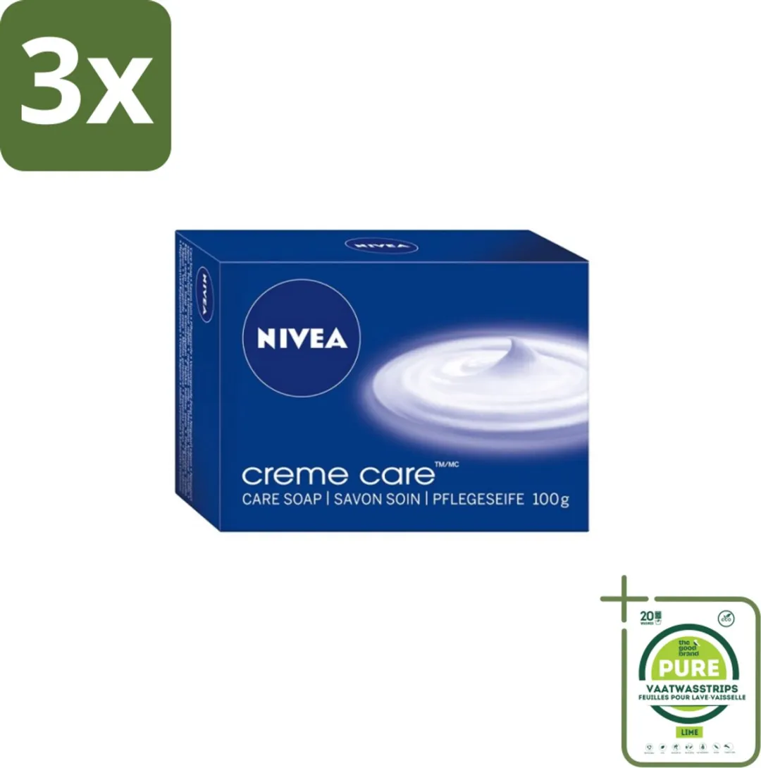 NIVEA Crème Care Zeep 300g - 3 Stuks