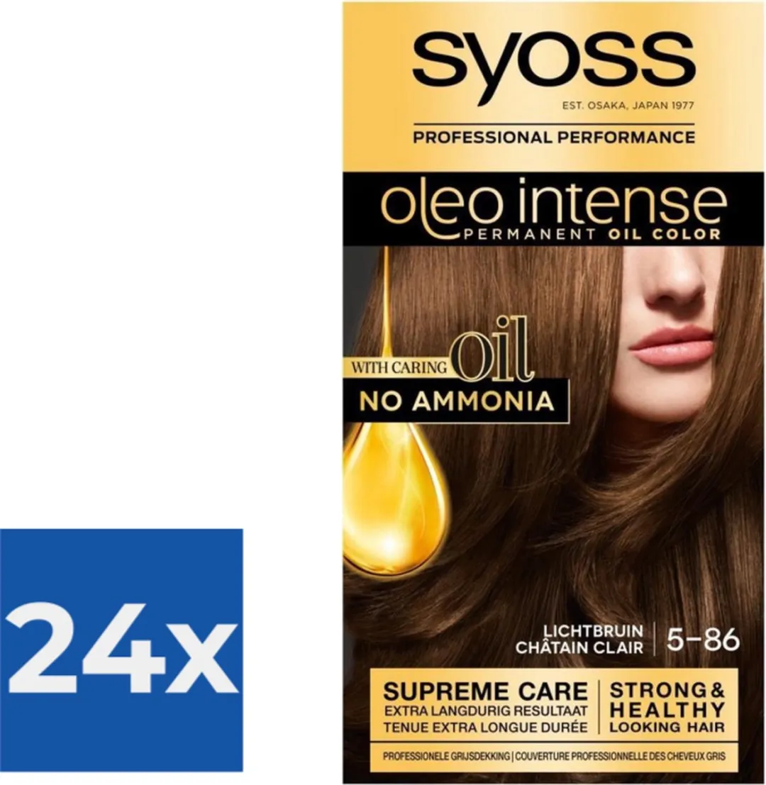 SYOSS Oleo Intense Haarverf 5-86 Lichtbruin - 24 Stuks