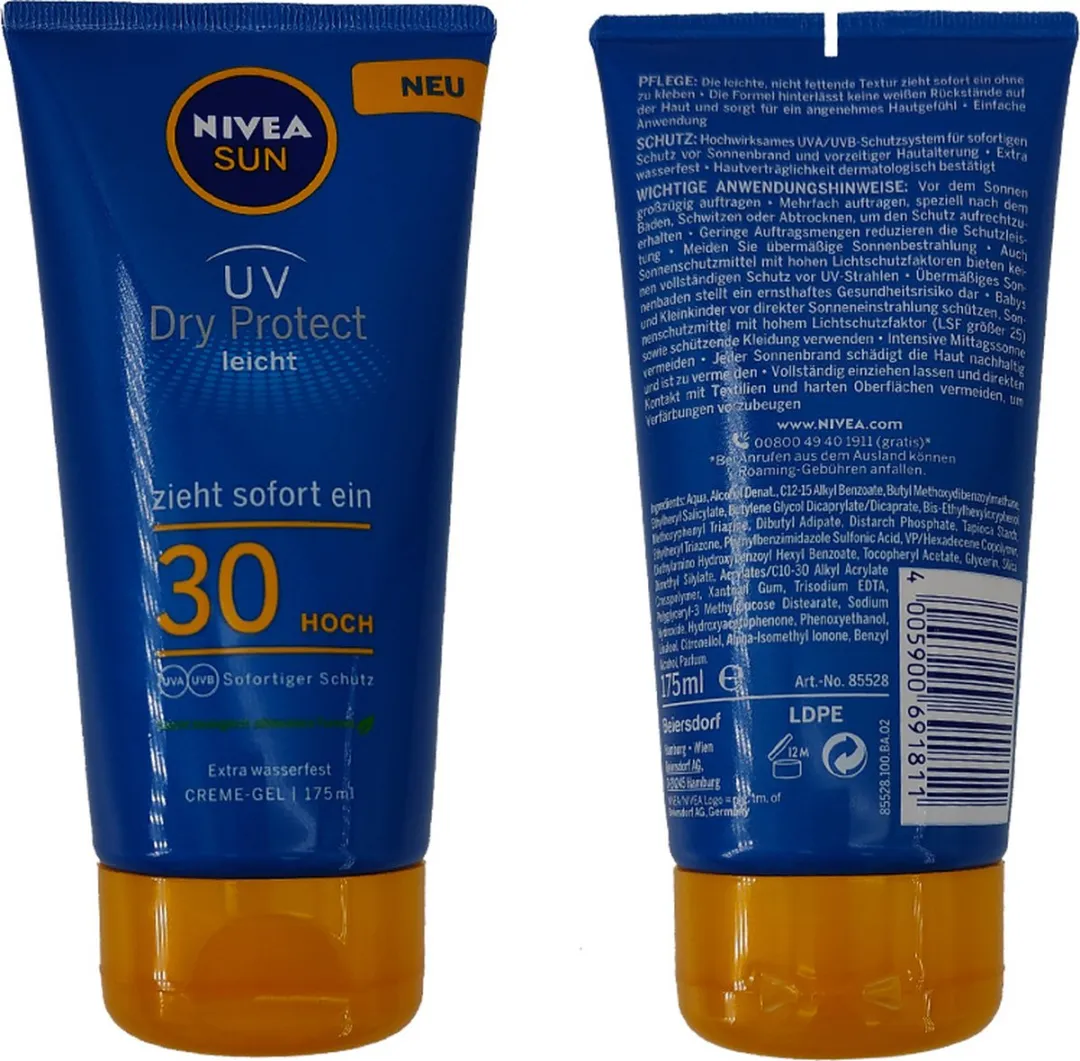 NIVEA UV Dry Protect SPF 30 & After Sun - 2x175ml