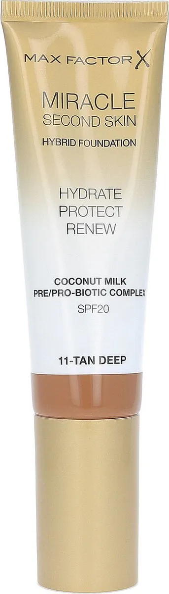 Max Factor Miracle Second Skin Hybrid Foundation 32.8ml - 11 Tan Deep