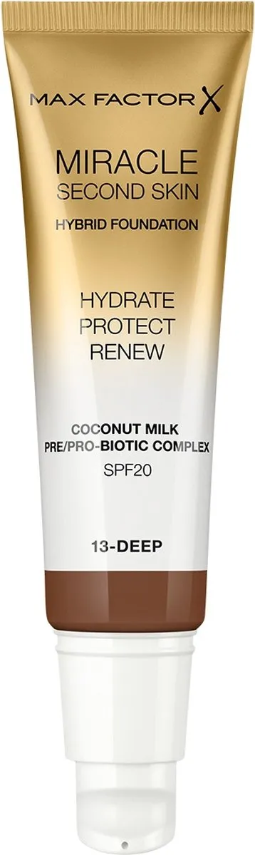 Max Factor Miracle Second Skin Hybrid Foundation 32.8ml - 11 Tan Deep