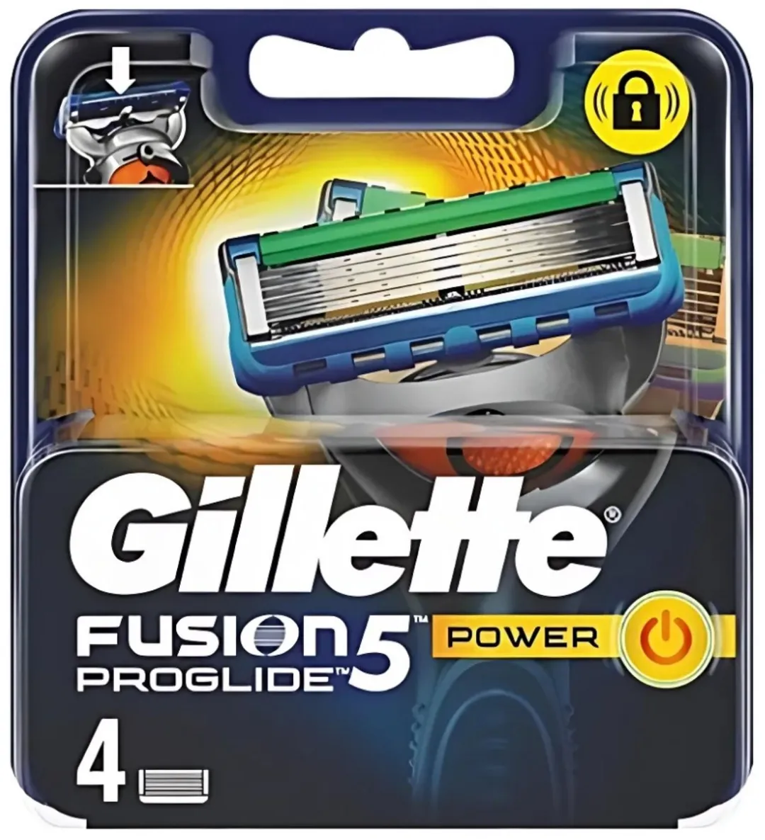 Gillette Fusion 5 ProGlide Power Scheermesjes - 24 Stuks (4x6) - Zwart