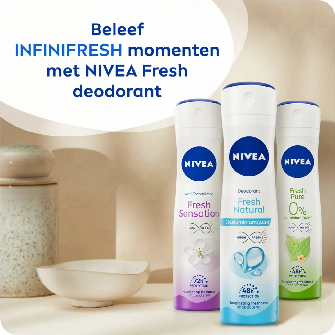 NIVEA Fresh Deodorant Spray Mixset - 5x150ml