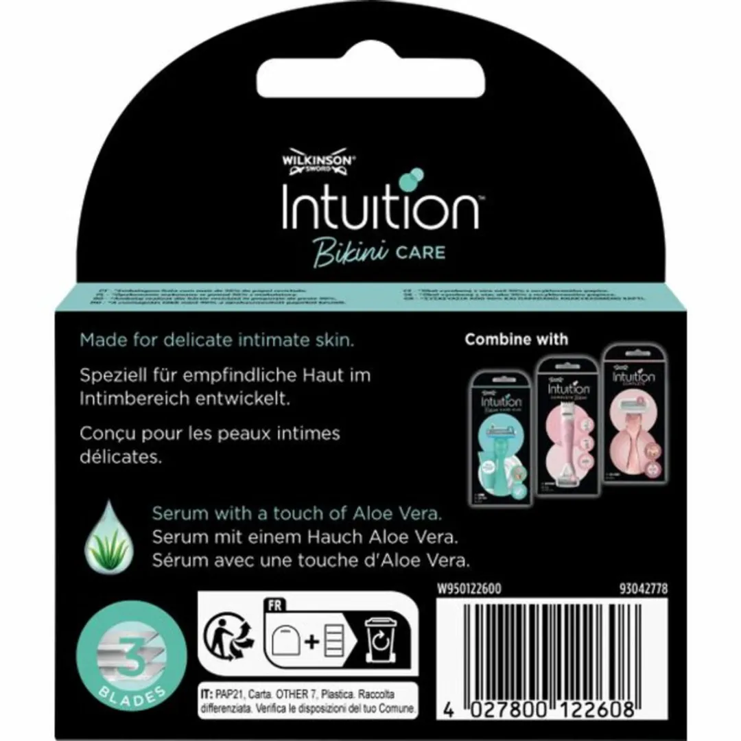 Wilkinson Sword Intuition Navulmesjes Bikini Care Duo - 30 Stuks - Groen