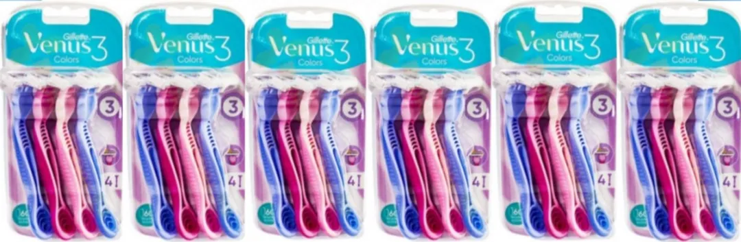 Gillette Venus Simply Venus 3 Plus Wegwerpscheermesjes - 24 Stuks - afbeelding 2 van 2