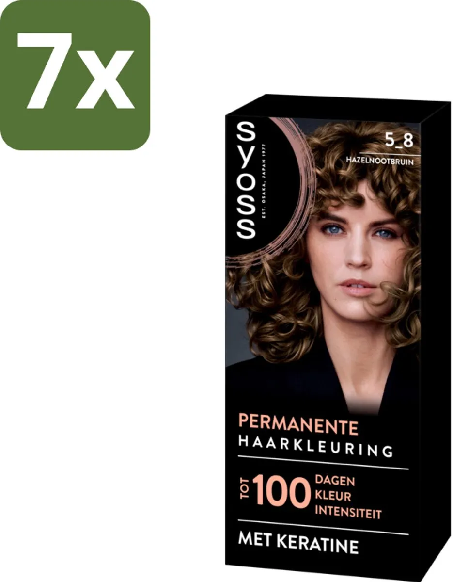 SYOSS Coloration 5-8 Hazelnootbruin Haarverf - 7 Stuks