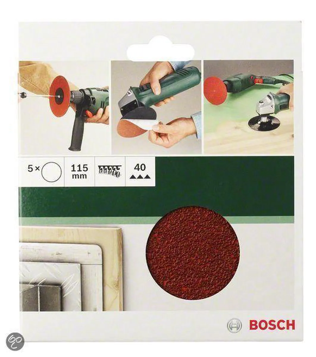 Bosch Schuurbladset 5-delig 125mm Korrel 40