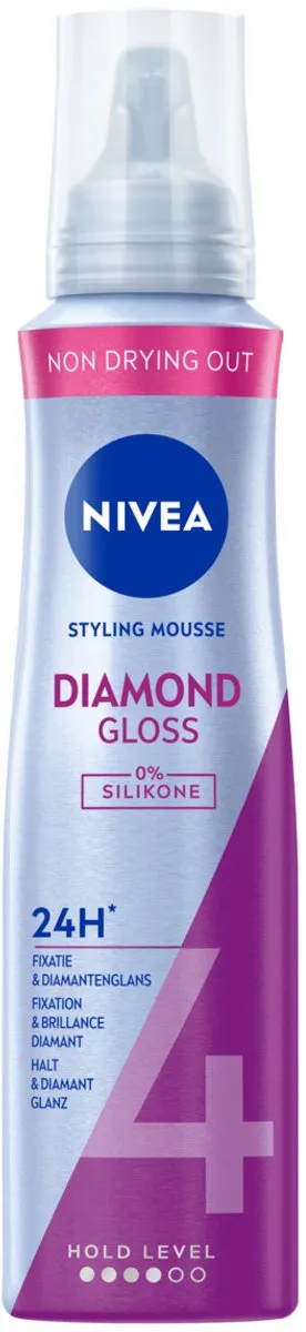 NIVEA Haarmousse Diamond Gloss 6x150ml - afbeelding 6 van 6