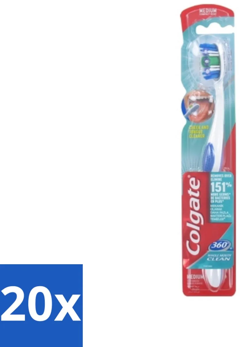Colgate 360 Whole Mouth Clean Medium Tandenborstels