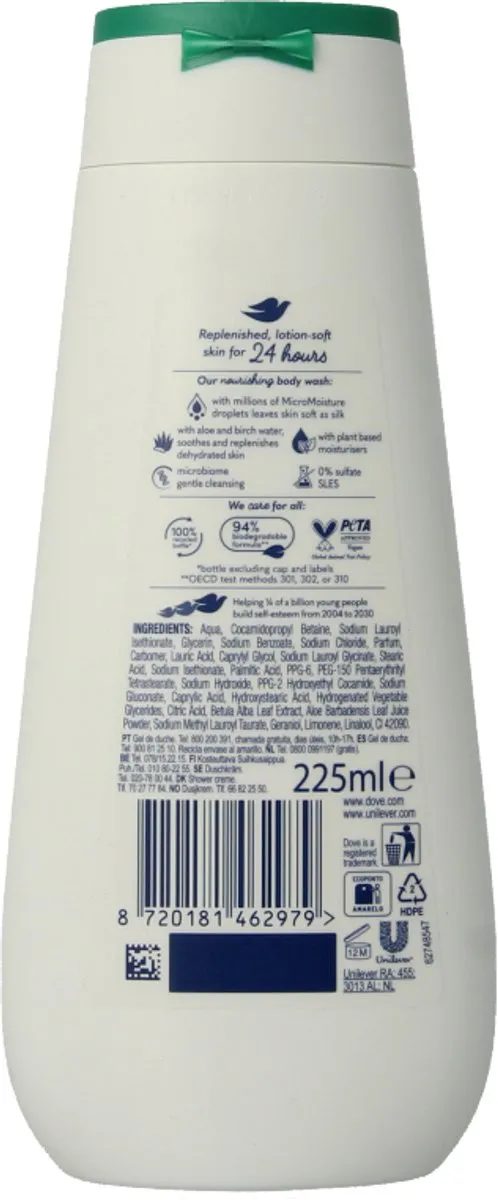 Dove Douchecrème Hydrating Care 225ml