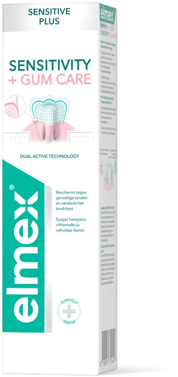 Elmex Sensitive Plus Gum Care Tandpasta 75ml - afbeelding 6 van 6