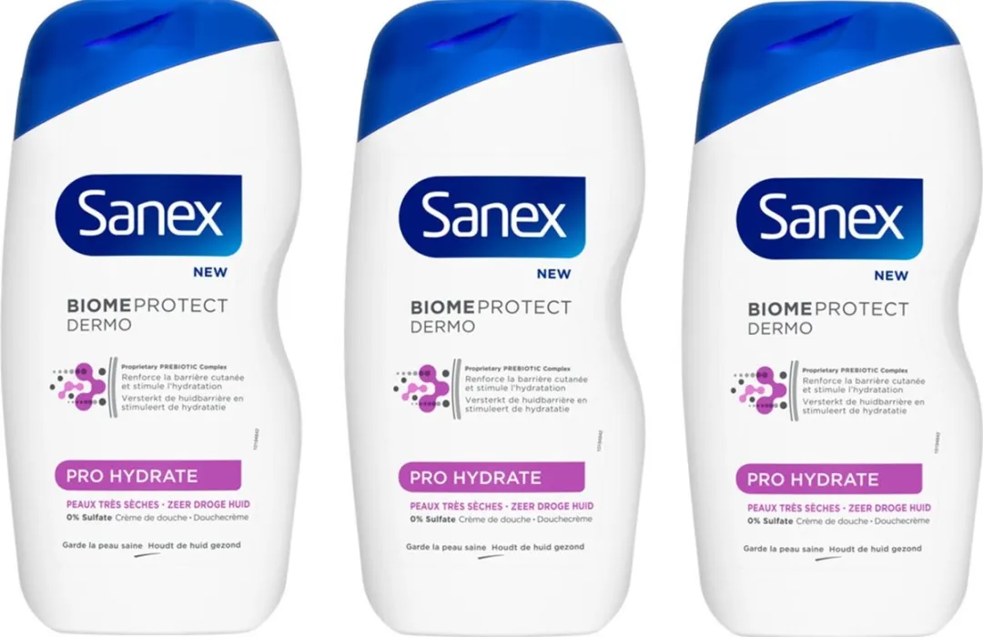 Sanex Pro Hydrate Douchegel 3x500ml