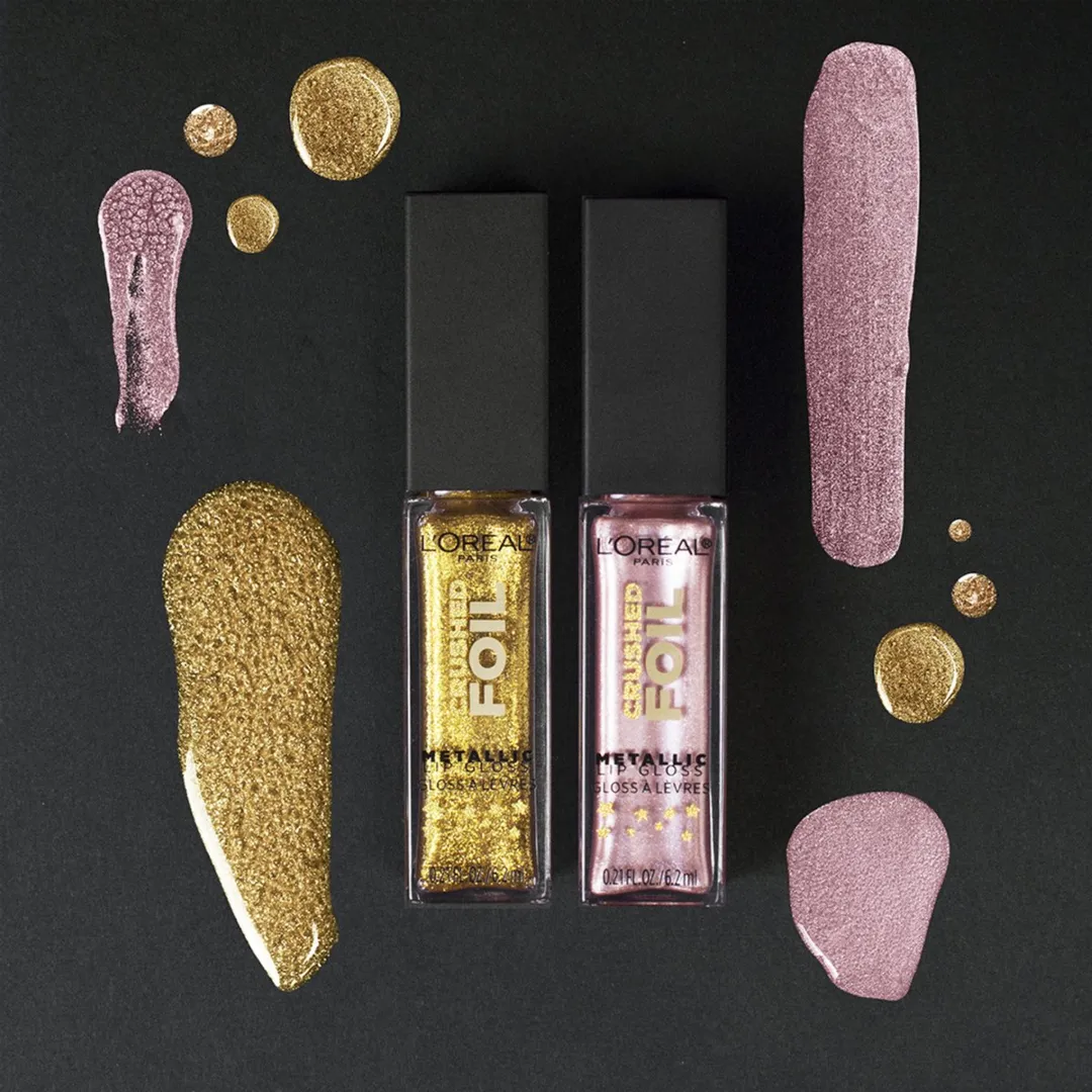 L'Oréal Paris Crushed Foil Metallic Lipgloss 14 Goud