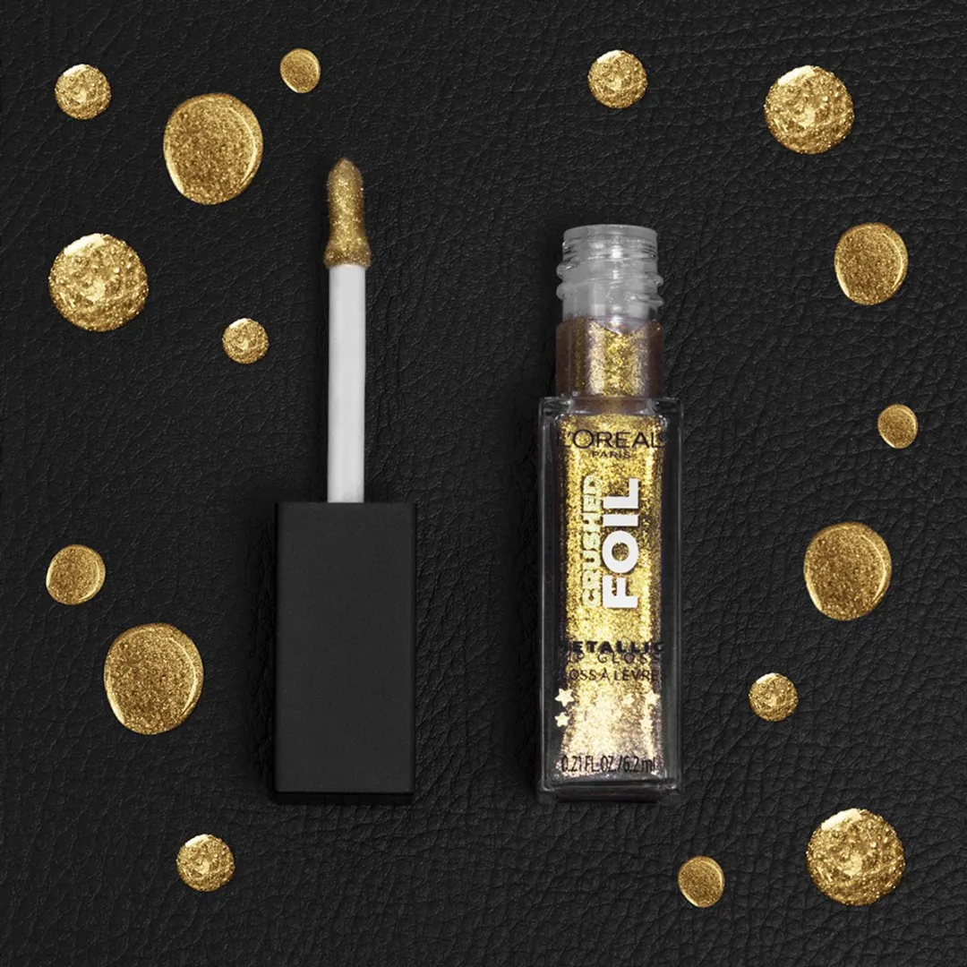 L'Oréal Paris Crushed Foil Metallic Lipgloss 14 Goud