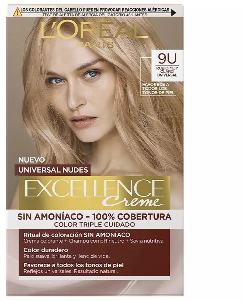 L'Oréal Paris Make Up Excellence Nº 9U Permanent Haarkleur - Zeer licht blond 3ml