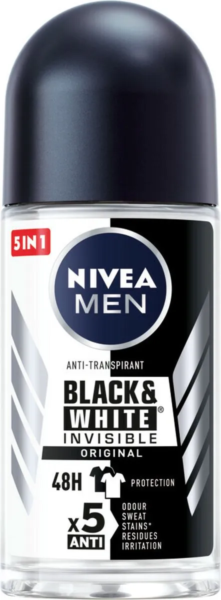 NIVEA Men Invisible for Black & White Deo Roller 50ml - afbeelding 6 van 6