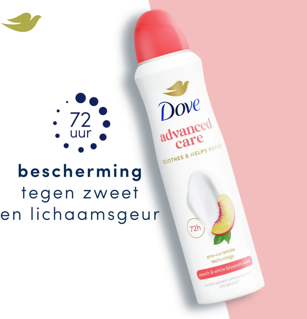 Dove Anti-transpirant Spray Peach & White Blossom - 6x150ml