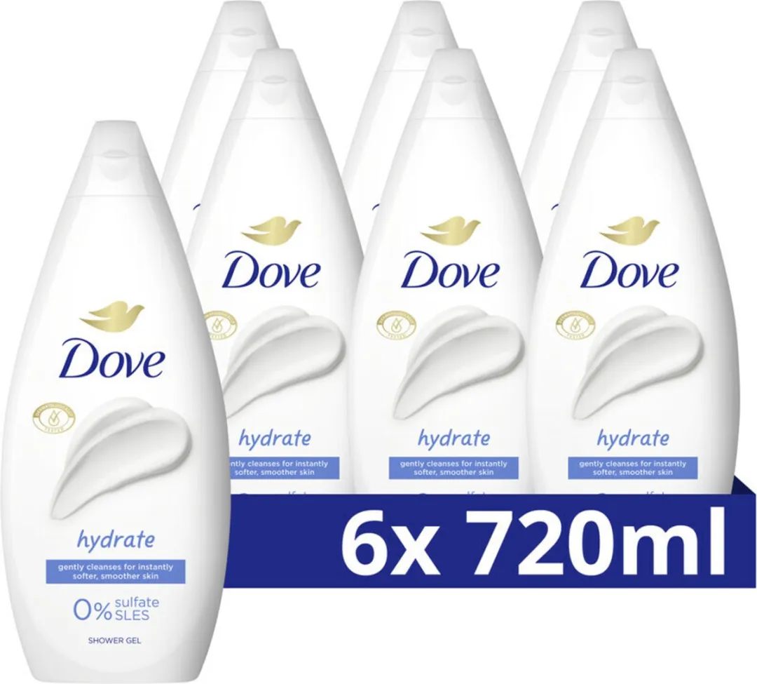 Dove Essential Care Douchegel Hydrate - 6x720ml - afbeelding 6 van 6