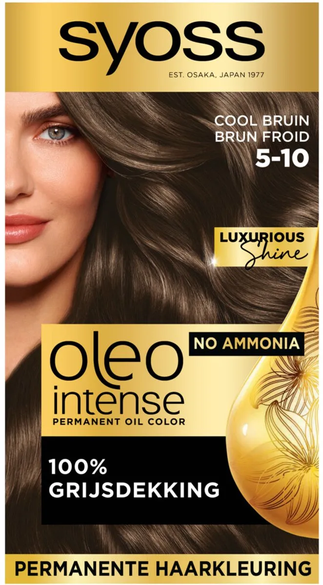 SYOSS Oleo Intense 5-10 Cool Bruin Haarverf - 10 Stuks