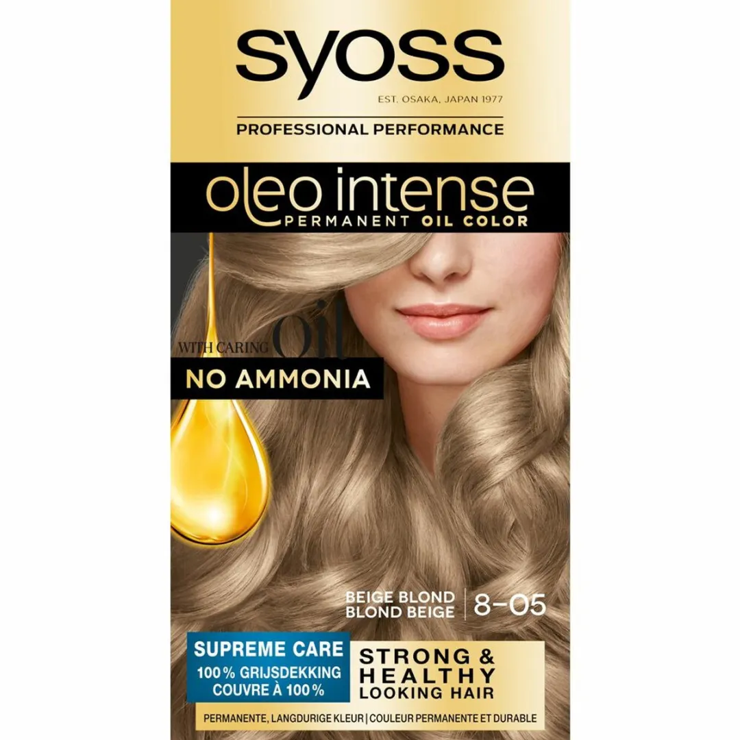 SYOSS Color Oleo Intense 8-05 Beige Blond - 3 Stuks