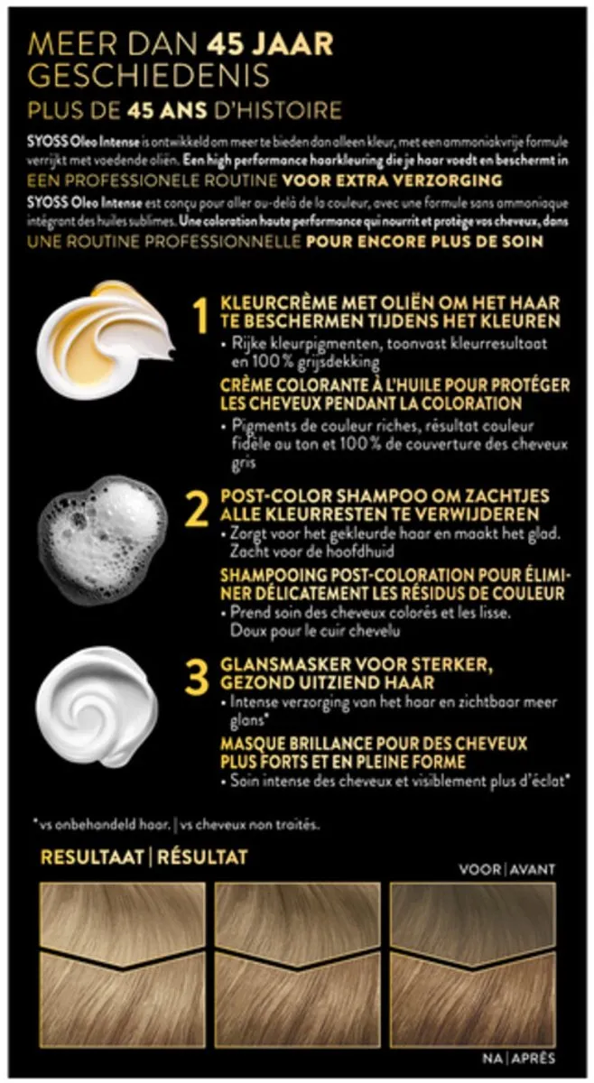 SYOSS Color Oleo Intense 8-05 Beige Blond - 3 Stuks