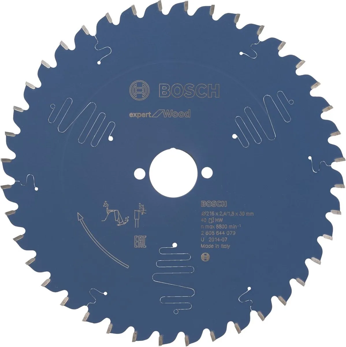 Bosch Expert 2608644079 Cirkelzaagblad Hout - 216mm Ø 40 Tanden - afbeelding 6 van 6