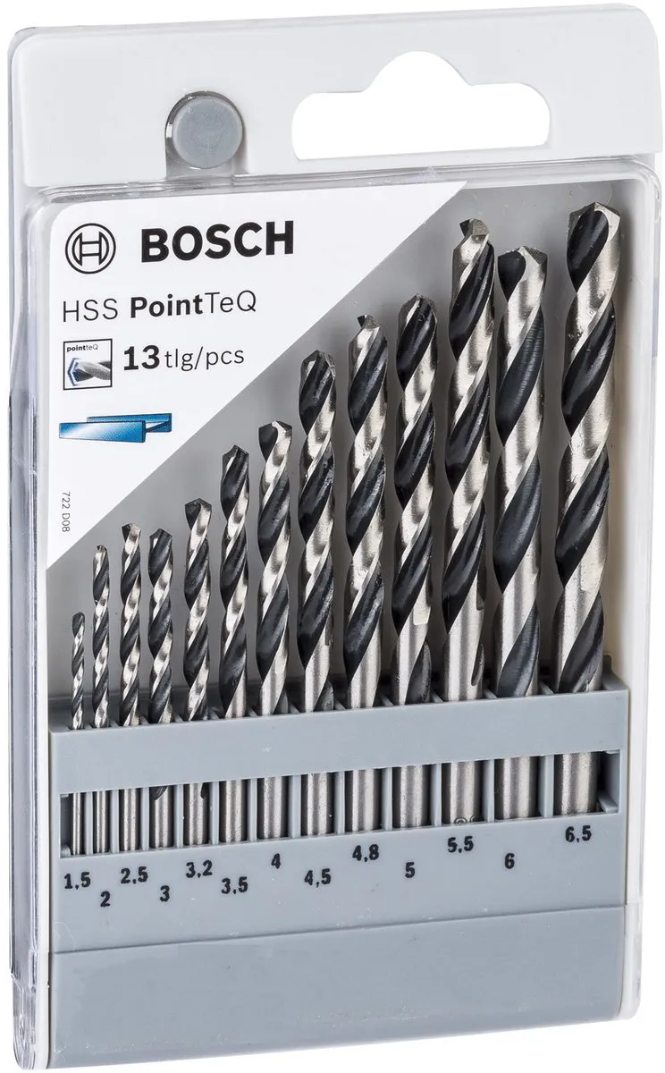 Bosch 2608577349 HSS PointTeQ Spiraalboor Set 13-delig - Metaal - afbeelding 6 van 6