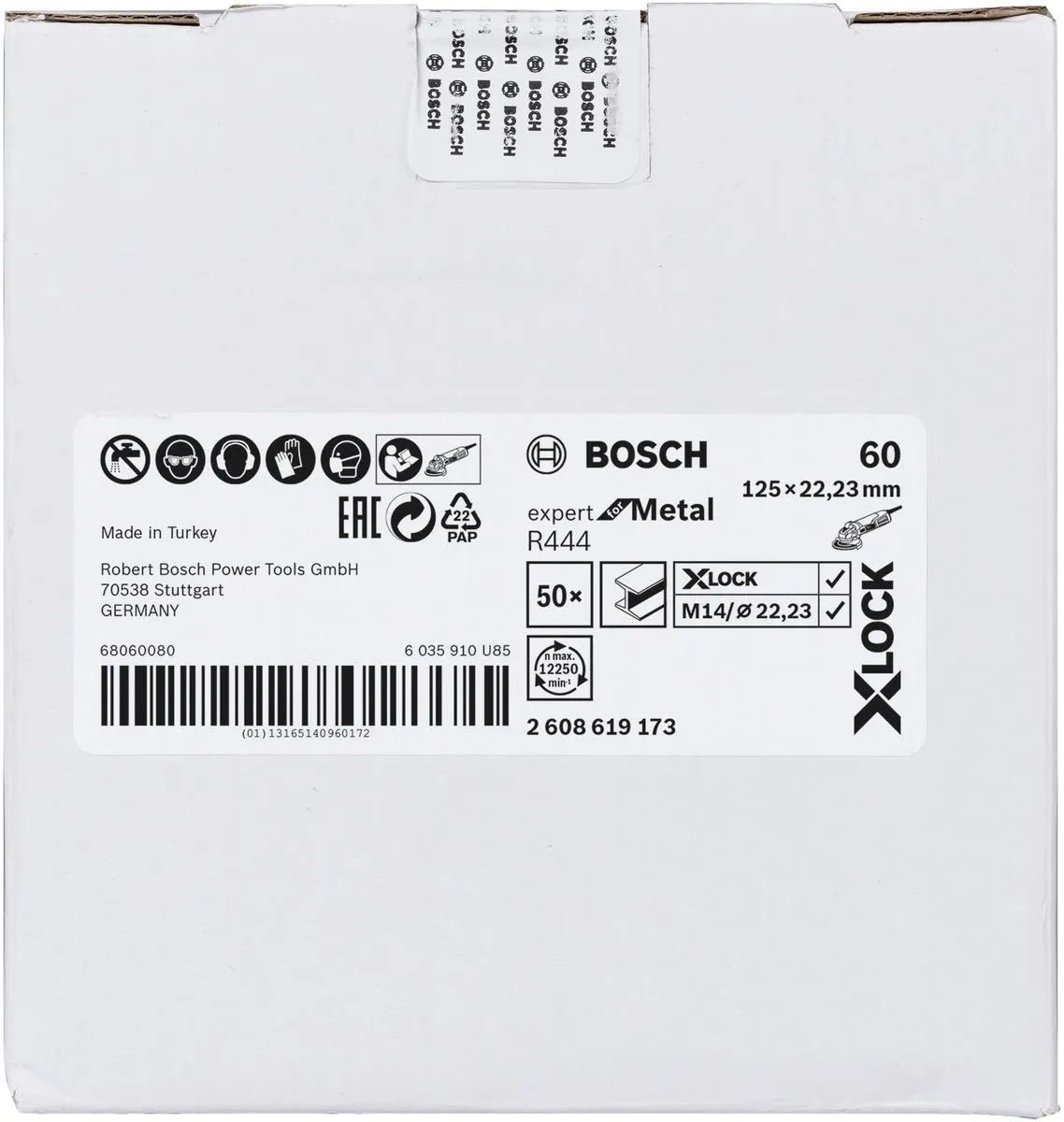 Bosch Fiberschijf Xlock 125 k60 - Metaal - 125mm