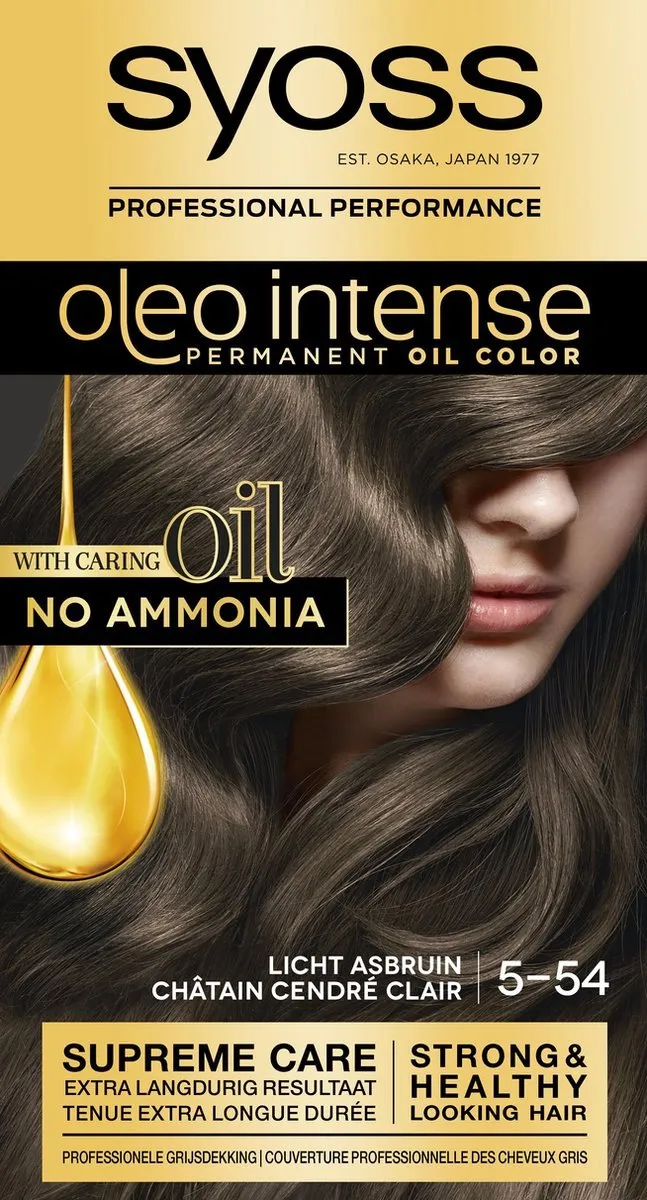 SYOSS Oleo Intense Haarverf 5-54 Licht Asbruin - 2070ml (18x115ml)