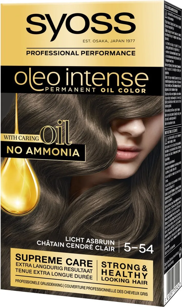 SYOSS Oleo Intense Haarverf 5-54 Licht Asbruin - 2070ml (18x115ml)