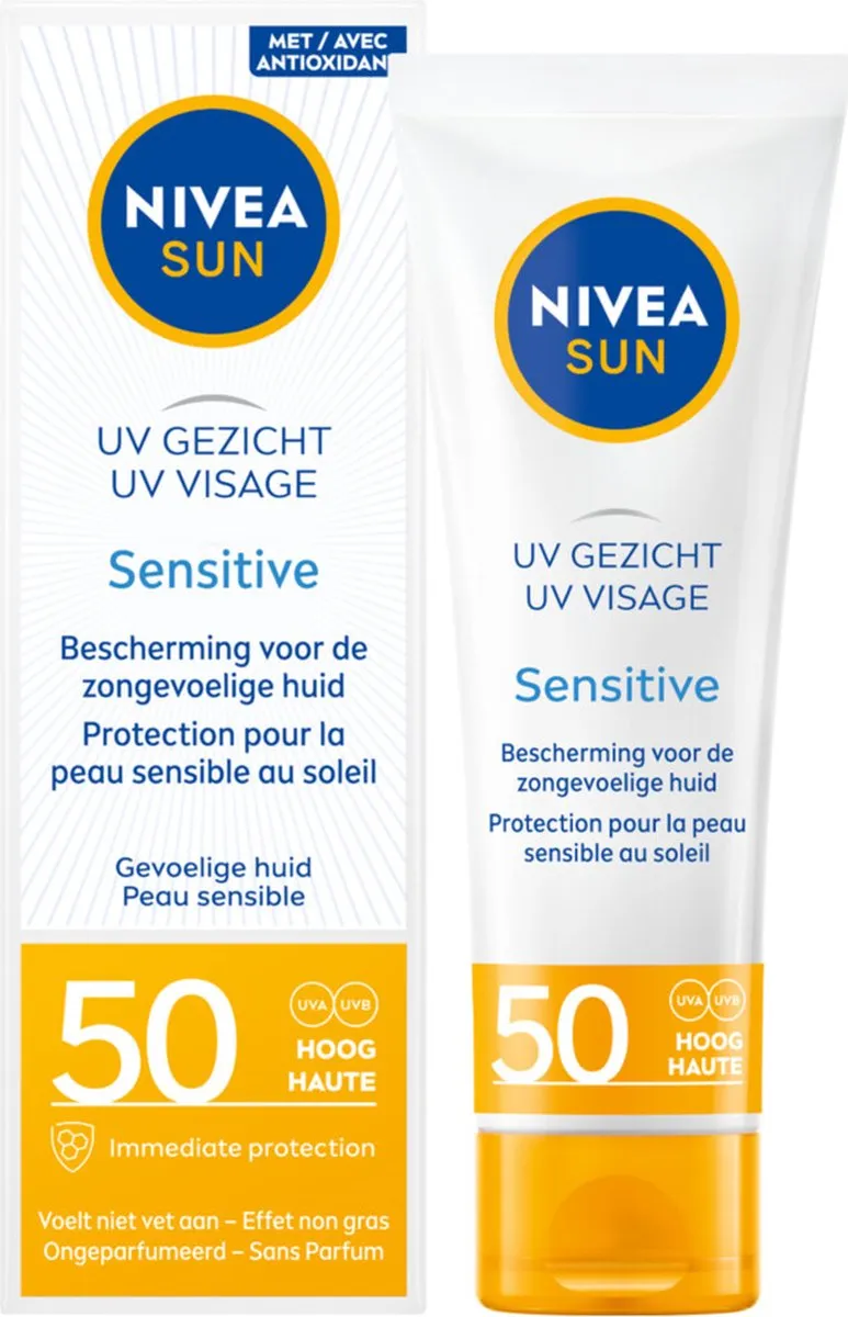 NIVEA SUN Face Sensitive Gezicht Zonnebrandcrème SPF 50