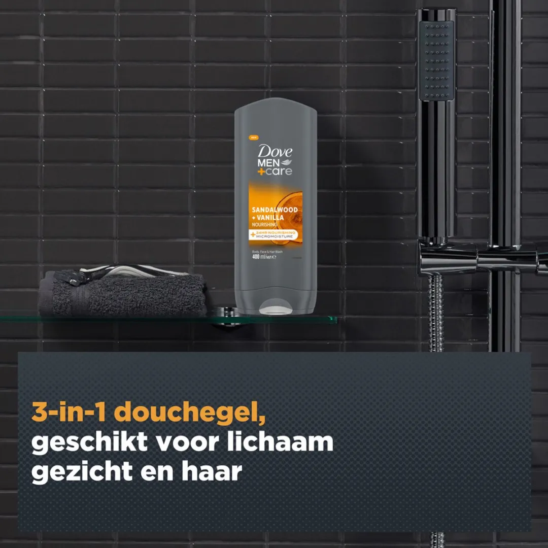 Dove Men+Care Douchegel Sandalwood & Vanilla 400ml