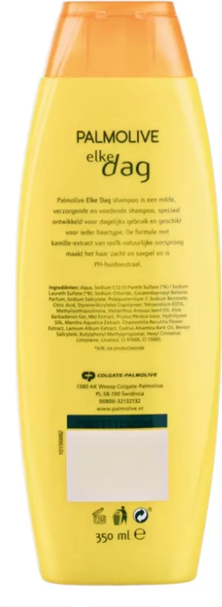Palmolive Shampoo Elke Dag 350ml - 12 Stuks