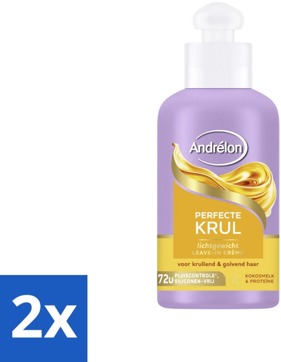Andrélon Perfecte Krul Leave-In Crème 200ml - 2 Stuks