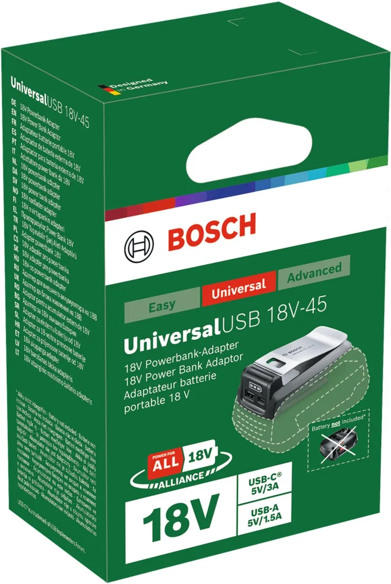 Bosch USB-adapter 1600A02WS1 - Universeel 18/45V