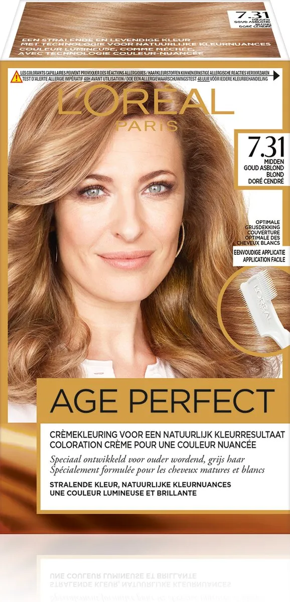 L'Oréal Paris Excellence Age Perfect 7.31 Midden Asblond Haarverf