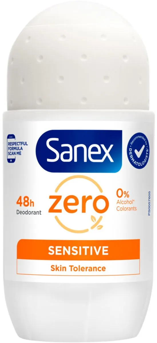 Sanex Deodorant Zero% Sensitive Roller 50ml - 12 Stuks
