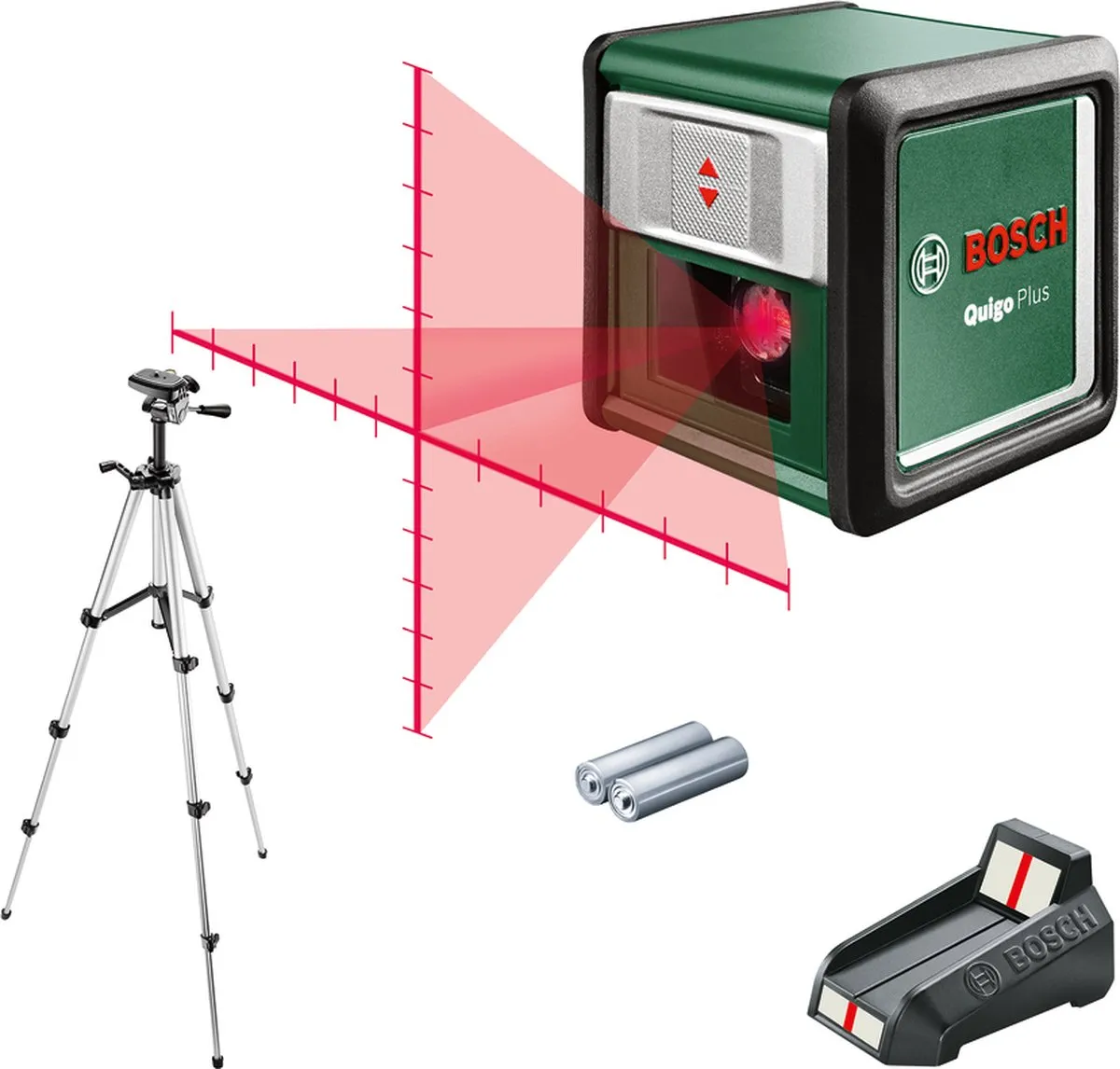 Bosch Quigo Plus Kruislijnlaser 7m - Rood