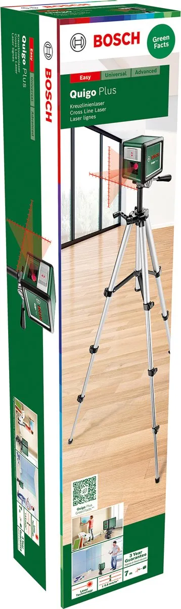 Bosch Quigo Plus Kruislijnlaser 7m - Rood