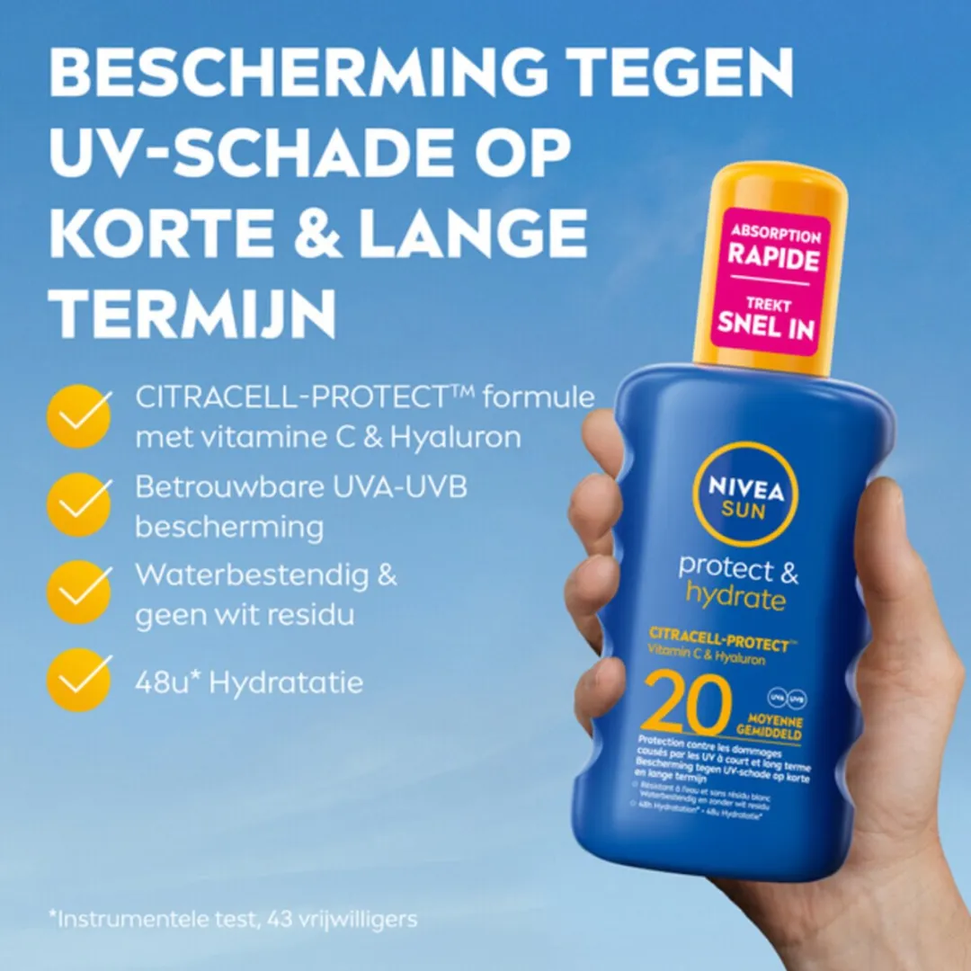 NIVEA Sun Protect & Hydrate Zonnespray SPF 20 - 6x200ml