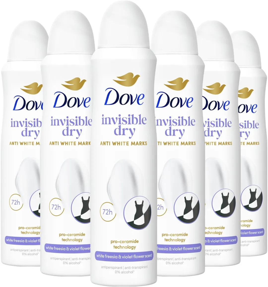 Dove Anti-Transpirant Spray Advanced Care Invisible Dry - 6x150ml