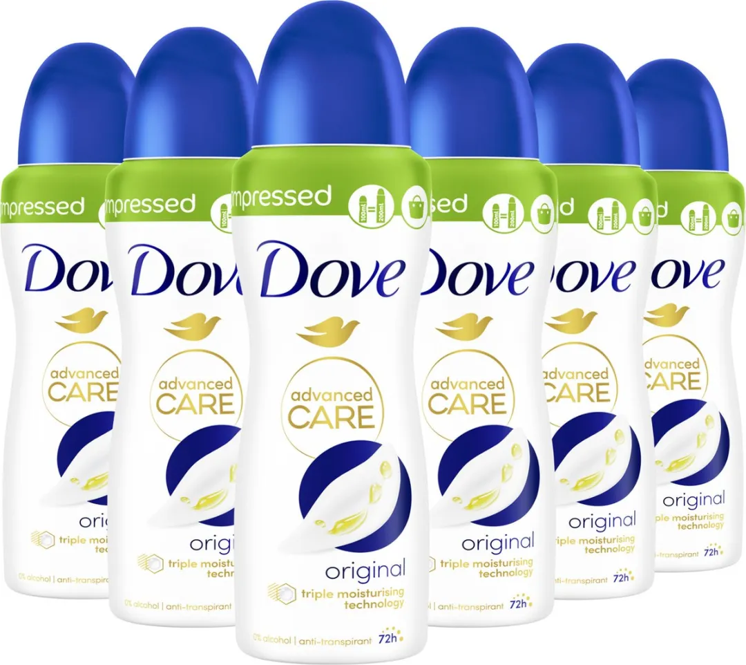 Dove Anti-Transpirant Spray Original 6x100ml