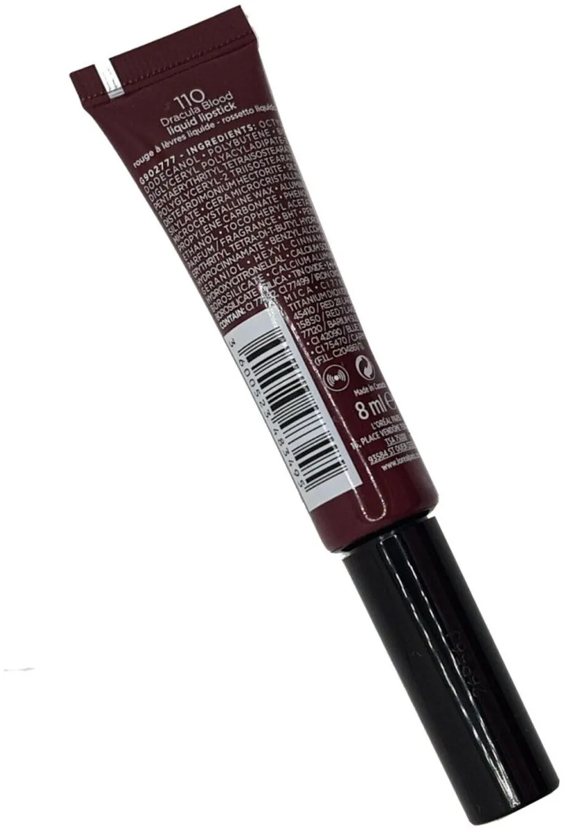 L'Oréal Paris Infallible Lip Paint 110 Dracula Blood - 1ml