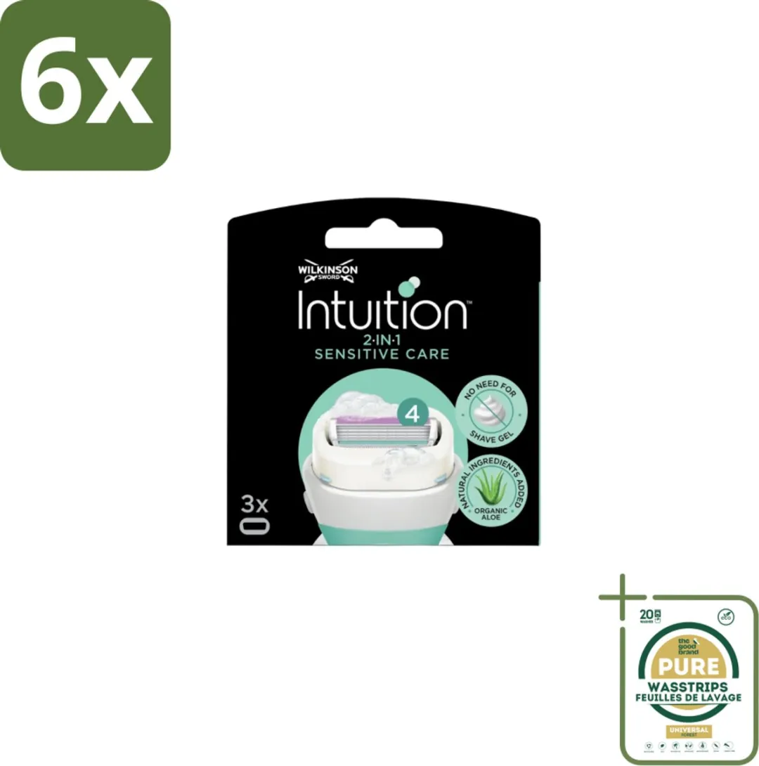 Wilkinson Sword Intuition Dry Skin Sensitive Care Scheermesjes 18 Stuks